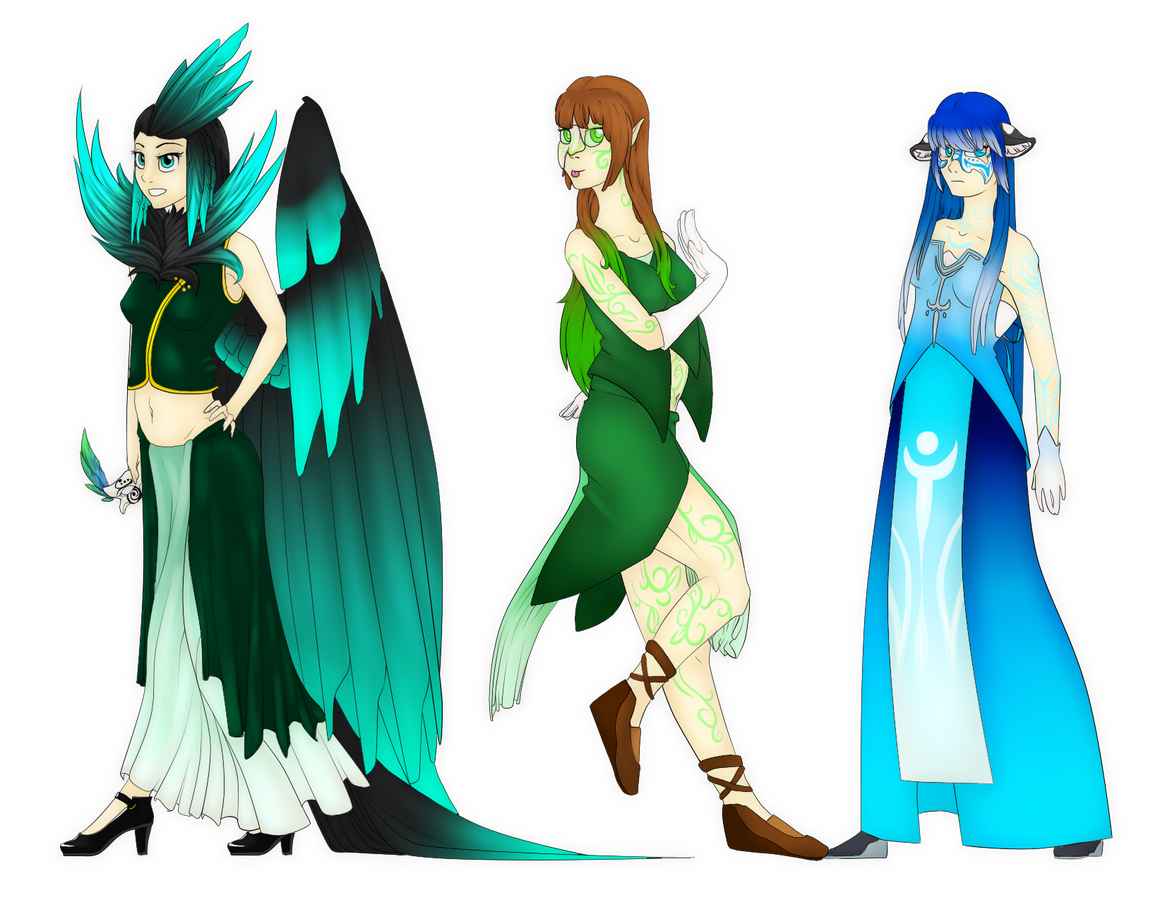 Auri, Kat, and Yuki for a monster masquerade