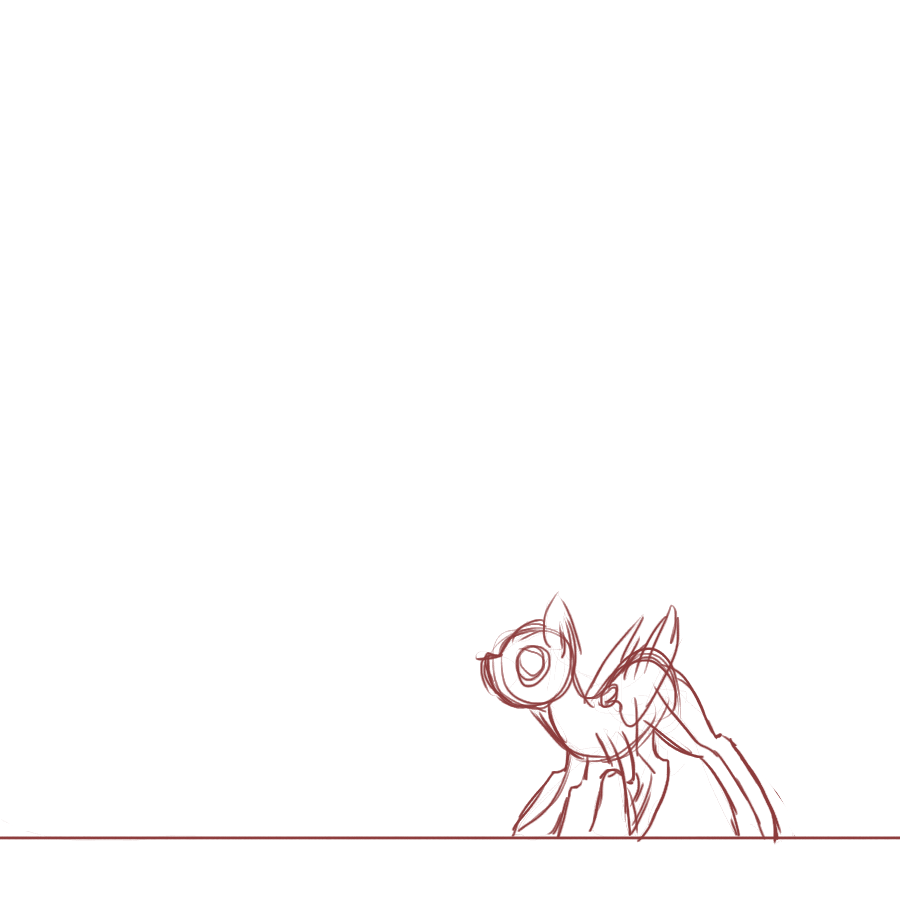 Rough animation of a pony taking flight