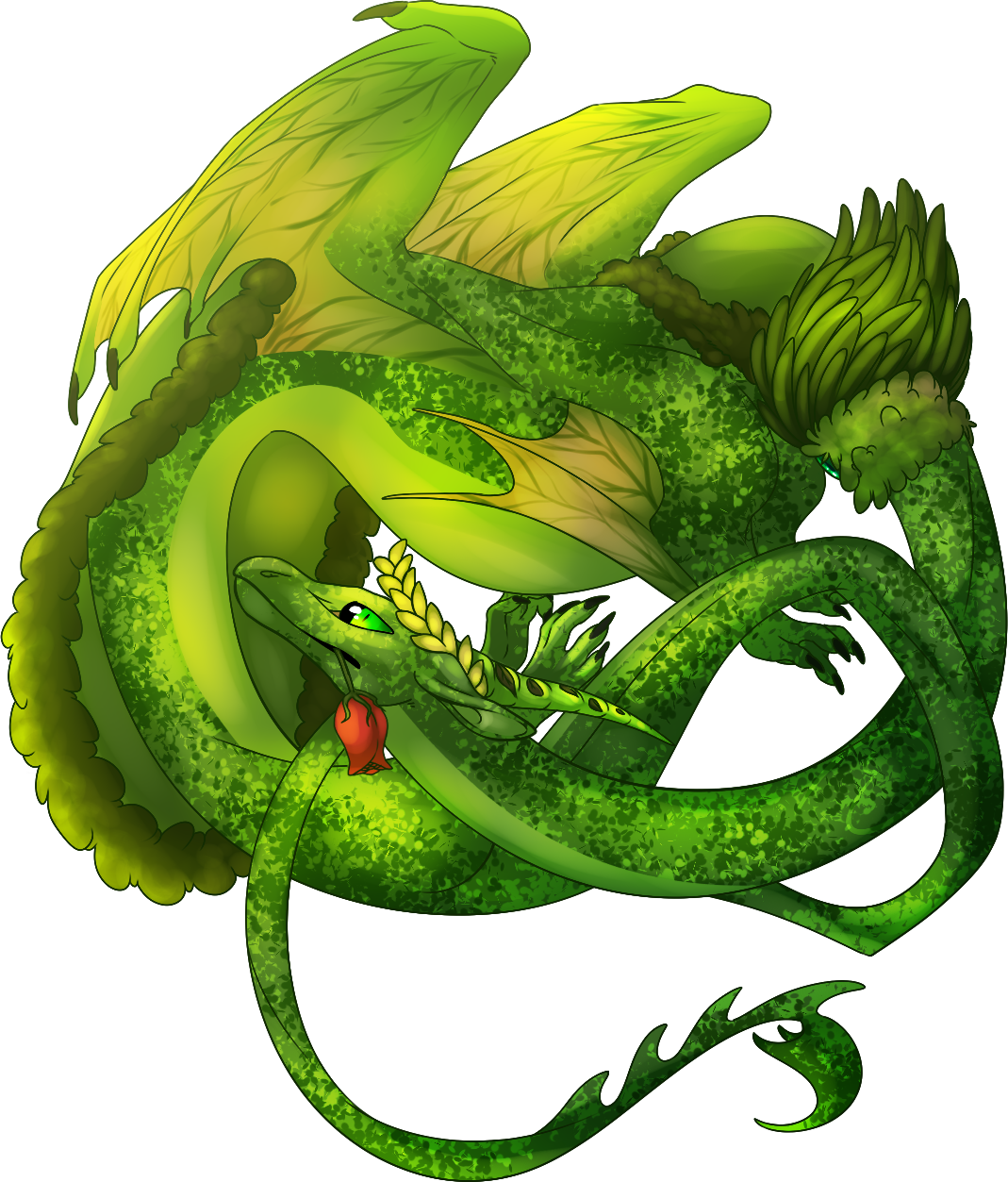 Flight Rising commission for someone of their Spiral OC, Alder