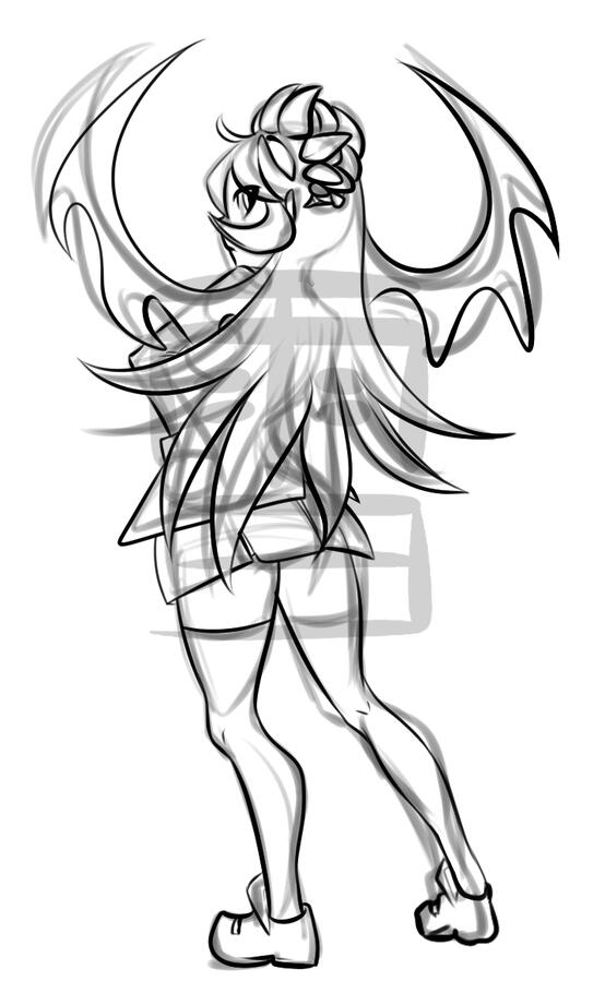 sketch fanart of filia from skullgirls