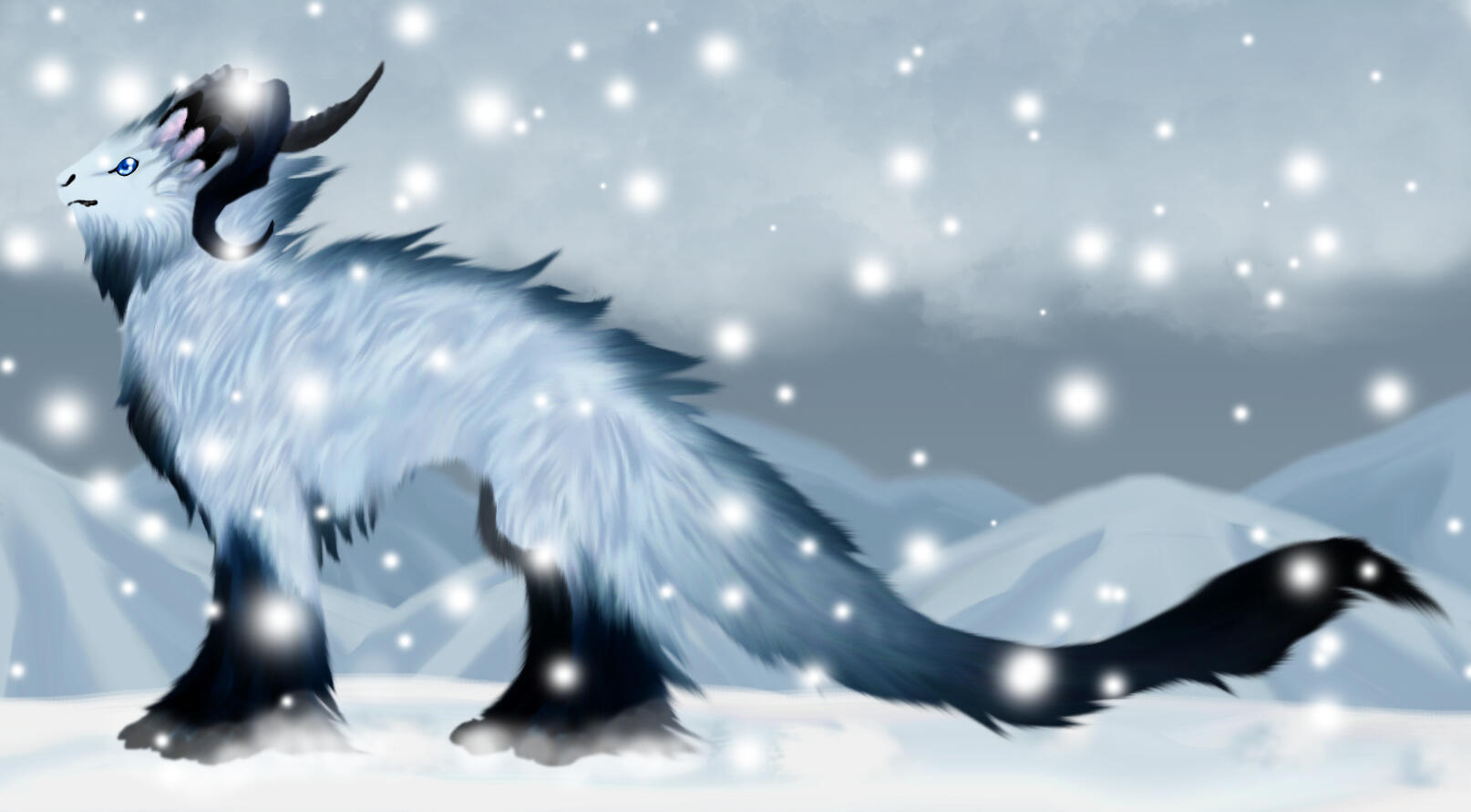 A snow-goat creature