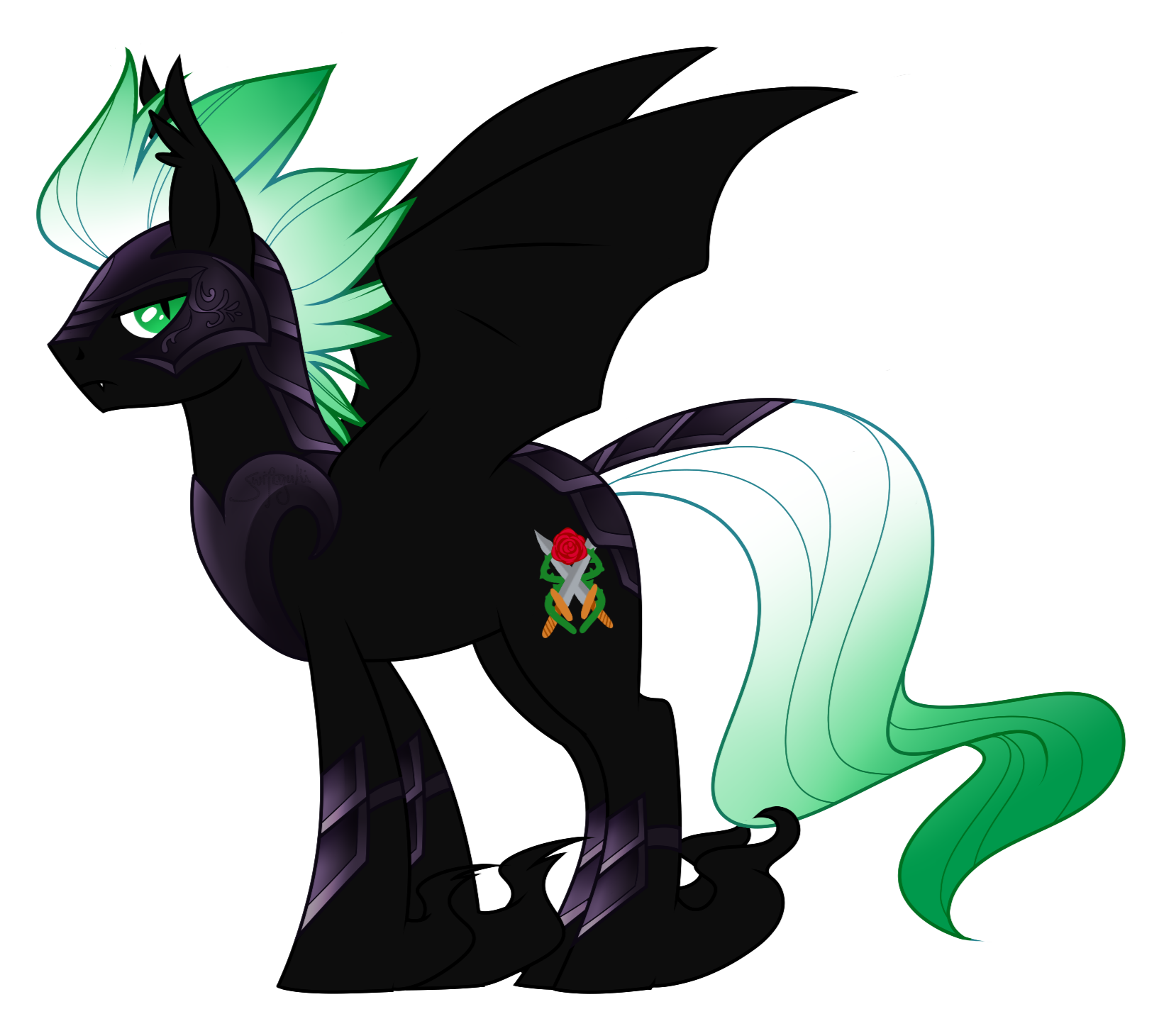 Commission of someone's vampire ghost MLP OC