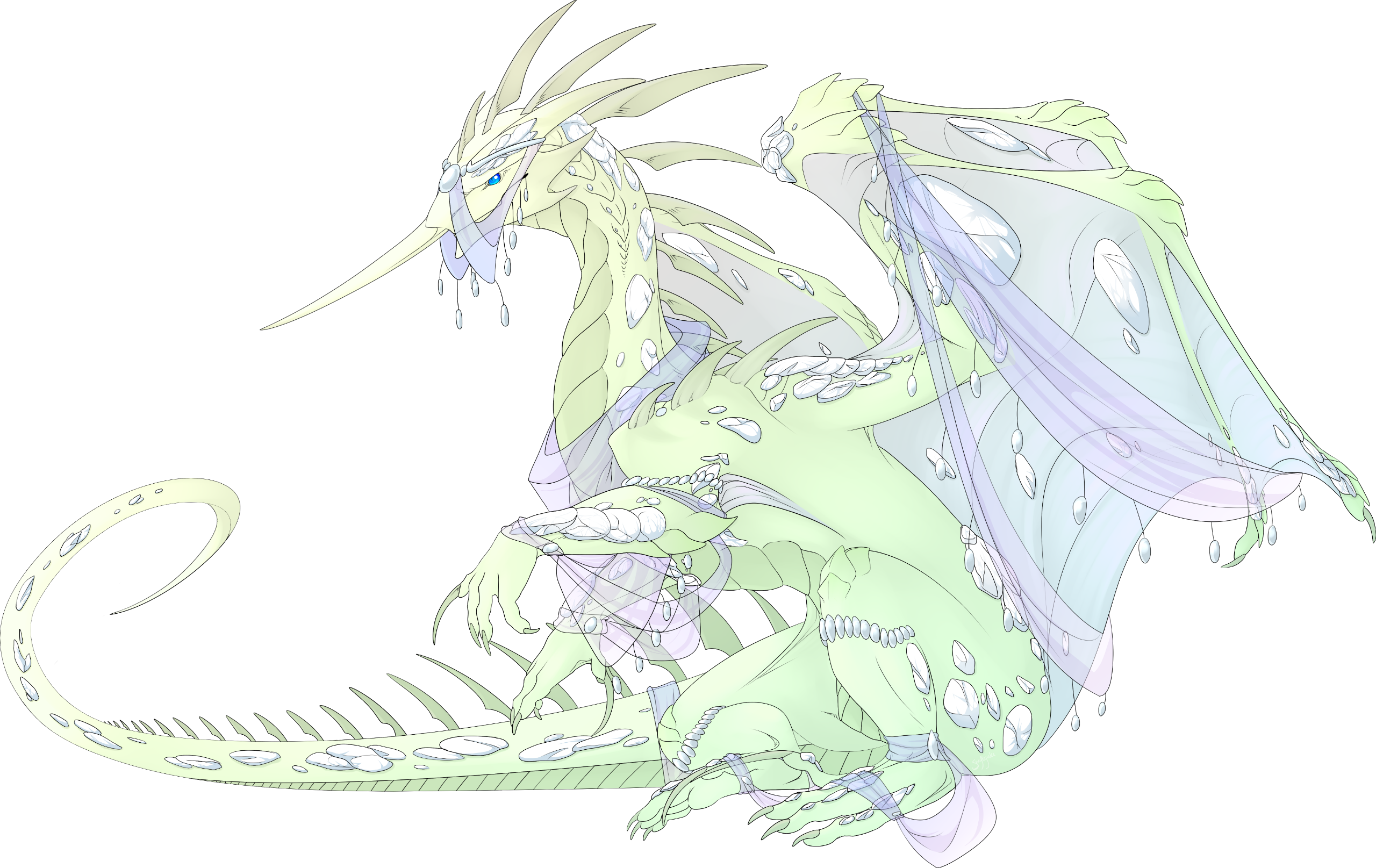 Flight Rising commission for Kaspar of their Ridgeback OC