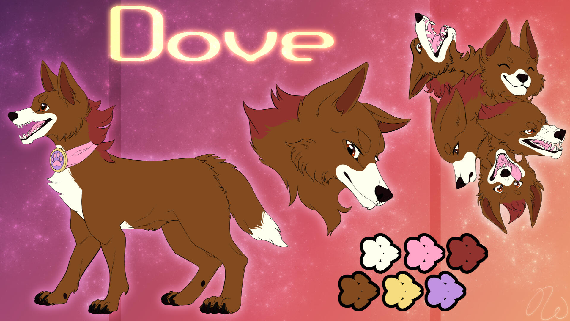 Character sheet commission for someone's OC, Dove
