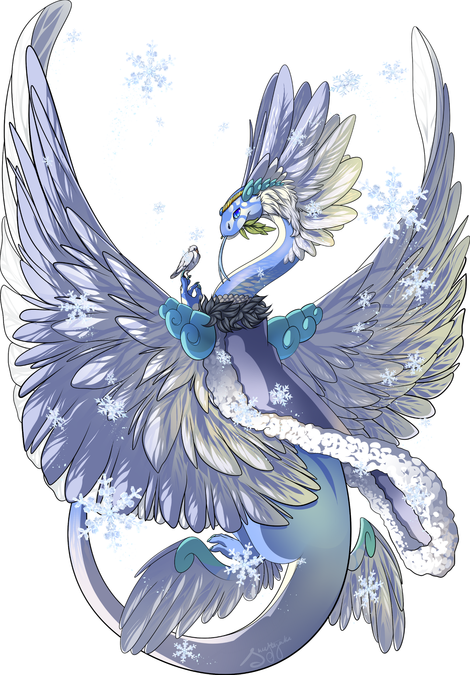 Flight Rising commission for Chocoli of their Coatl OC