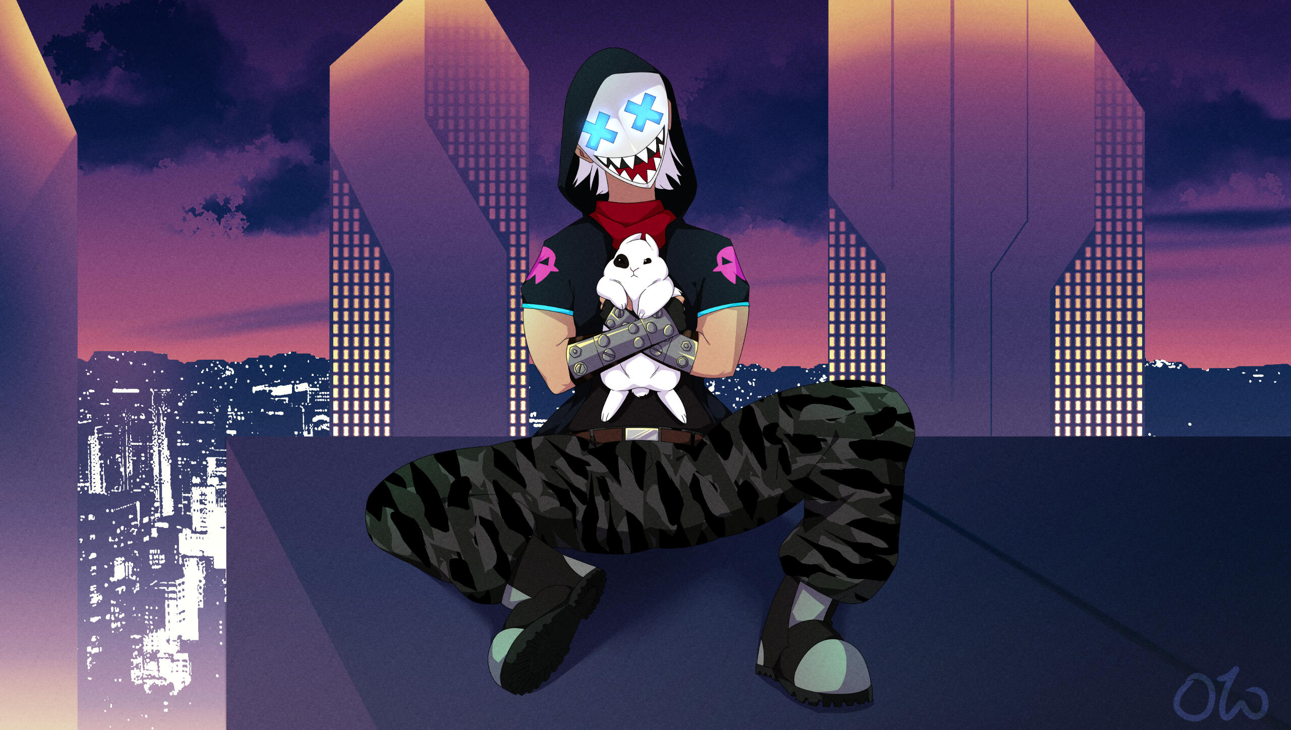 Commission for FoolishSparky of Gaige with his bunny