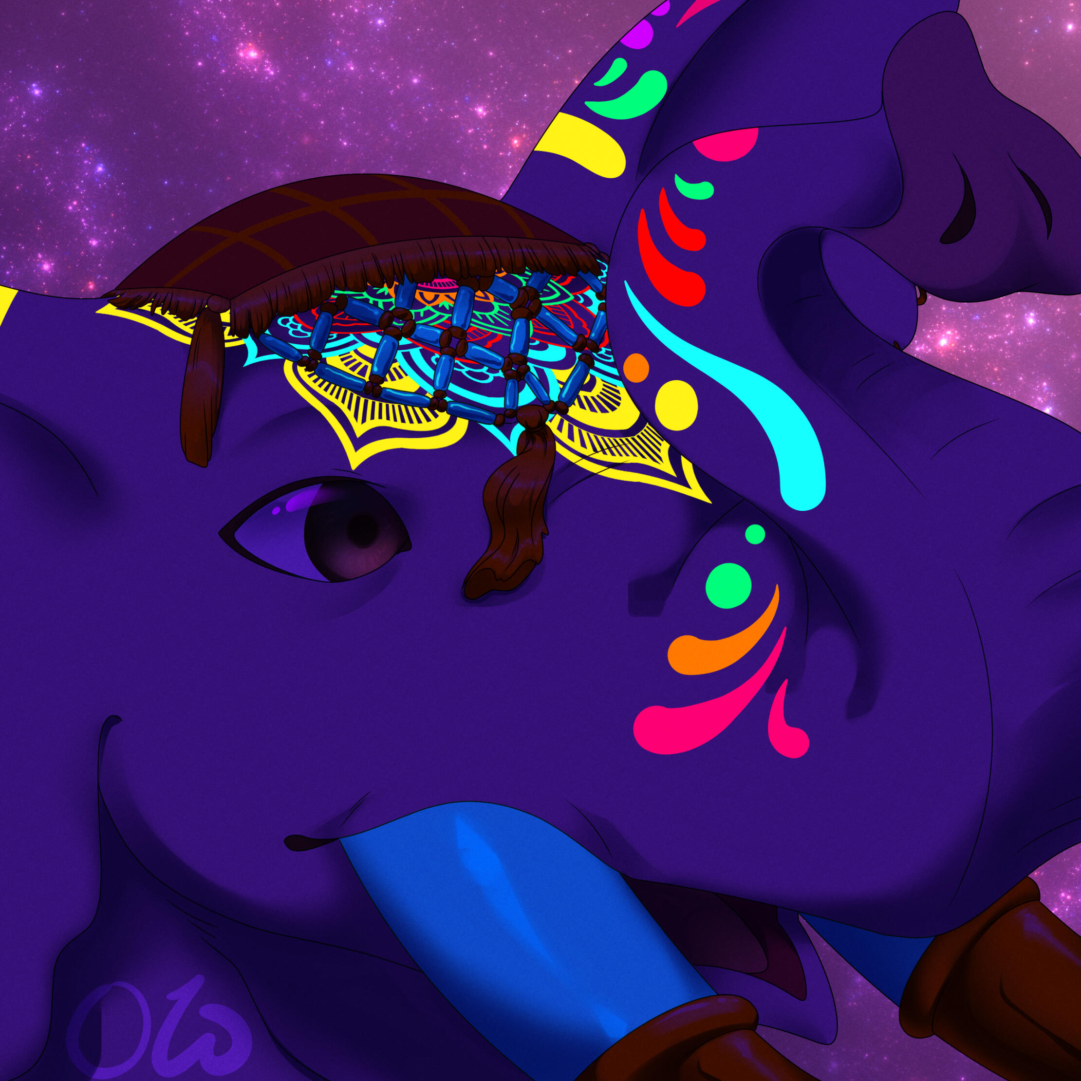 Commission for Kaspar of Loxo underblacklight conditions