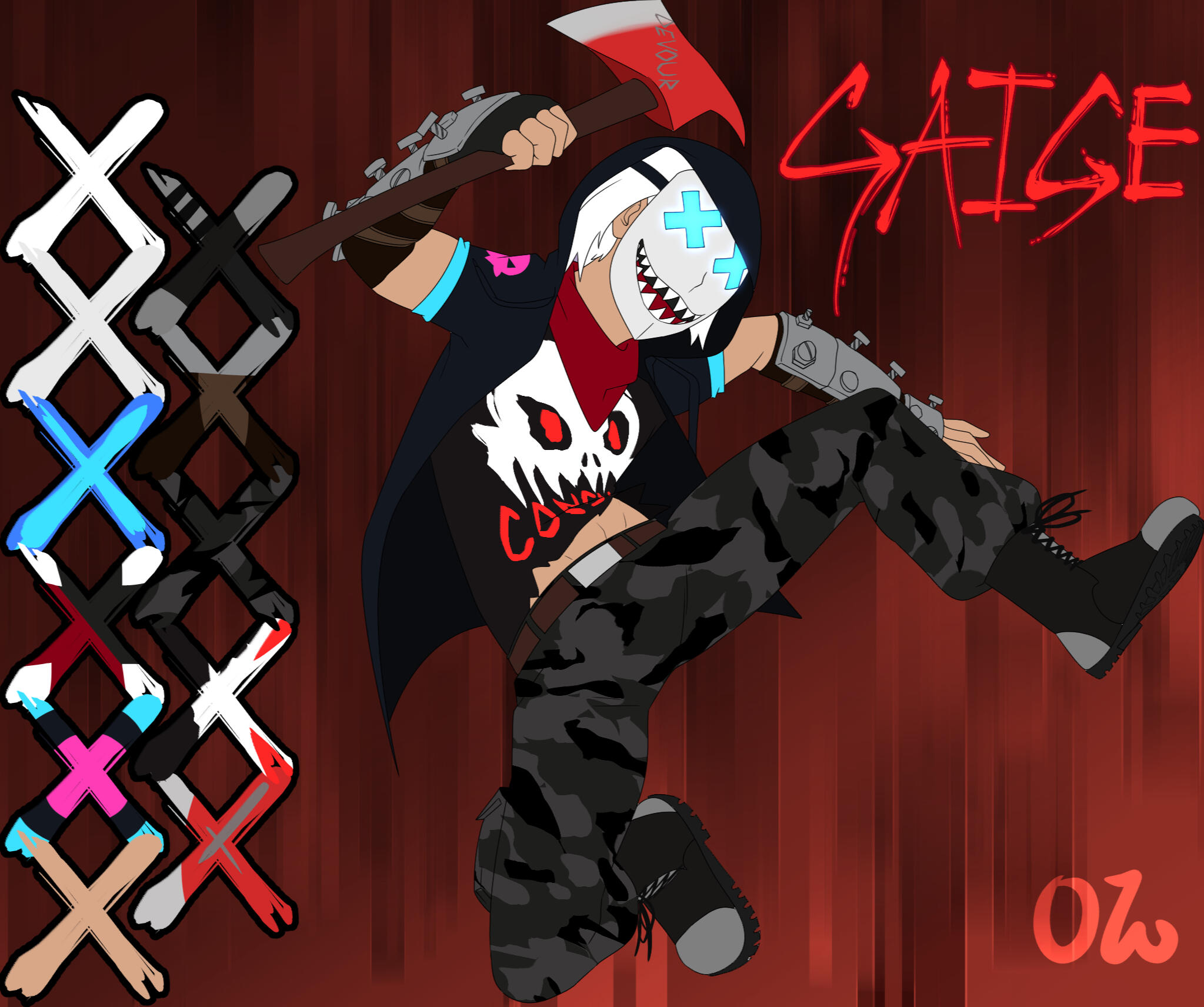 Character sheet of Gaige for FoolishSparky