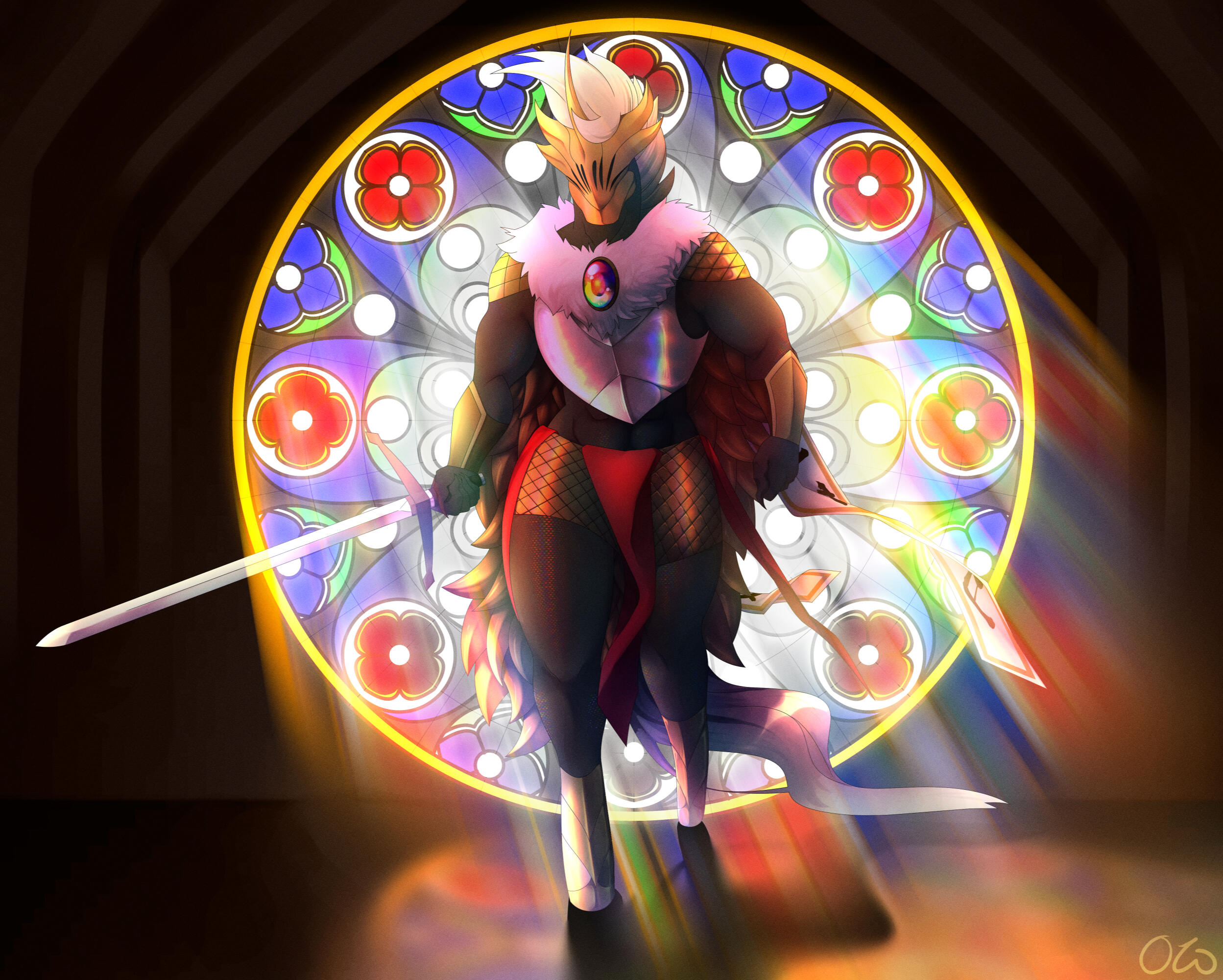 Patreon reward for Athyn of their Unicorn Demon being summoned