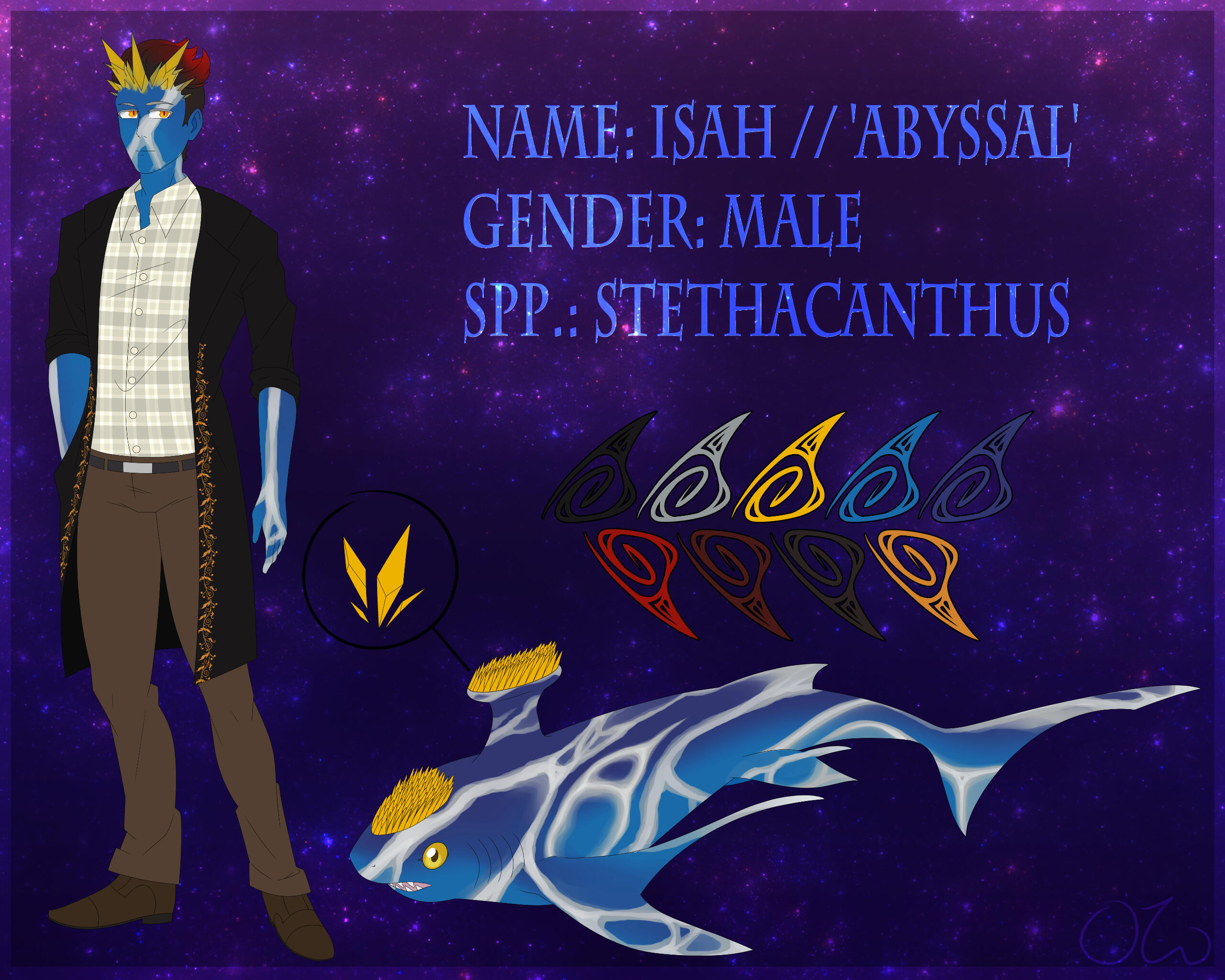 Isah reference sheet for Kaspar