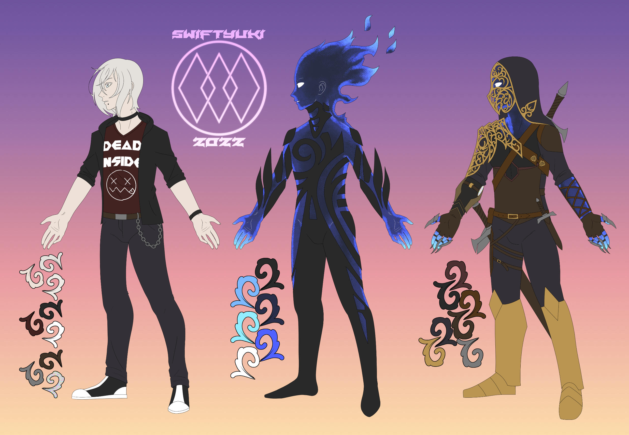 Character reference sheet of Nyl for FoolishSparky