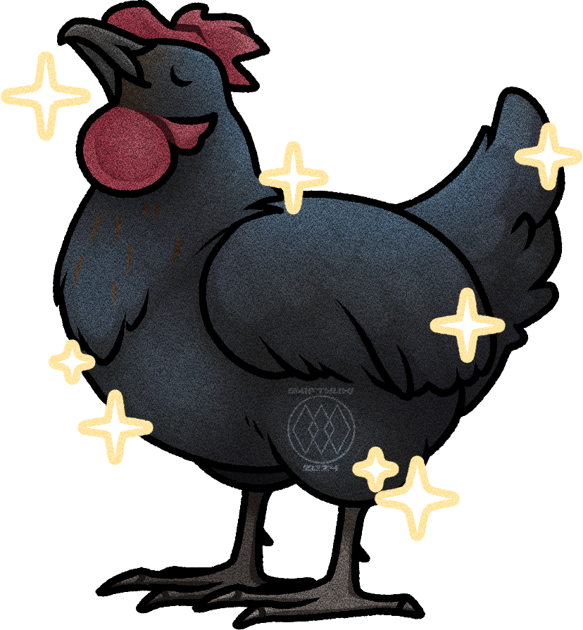 Drwaing of my mom's black chicken that passed