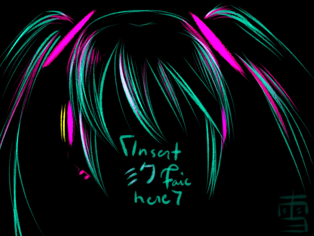 Neon Miku Hair sketch