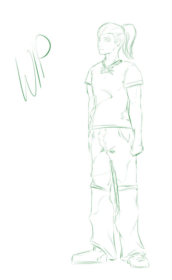 Sketch of soemone's OC named Rufus