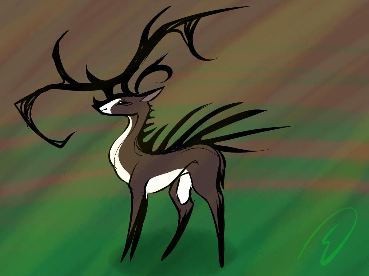 A weird stag sketch