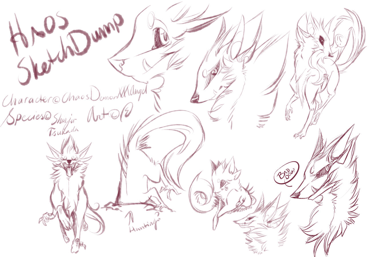 Sketch page raffle prize for ChaosDemonXXXAngel