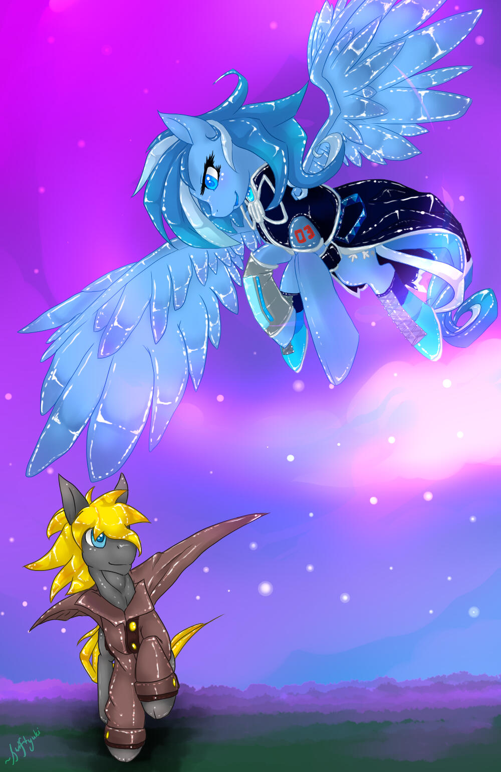 Gift art of orgadude's OC as a pony with North