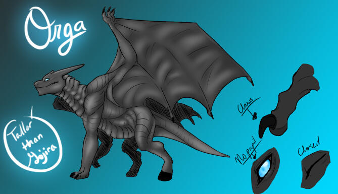 Gift art of a reference for orgadude's demon OC