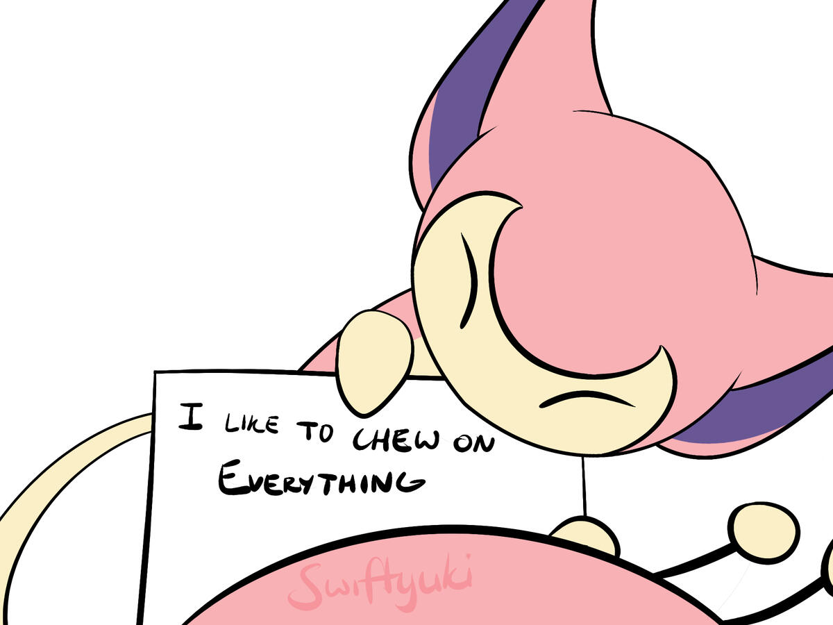 skitty pokeshaming "I like to chew on everything"
