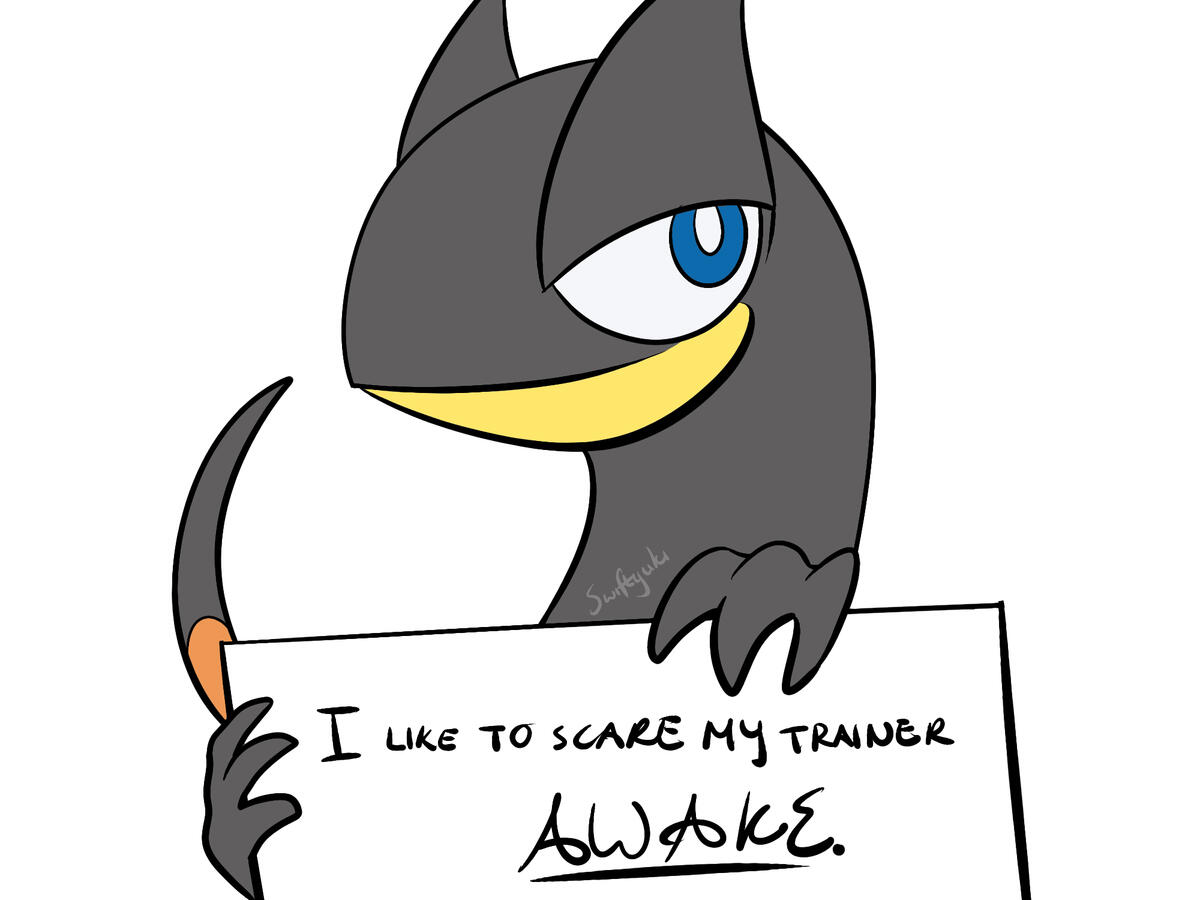 heliolisk pokeshaming "I like to scare my trainer AWAKE"