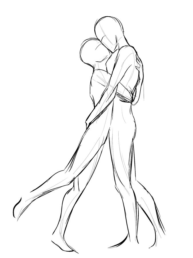 kissing sketch