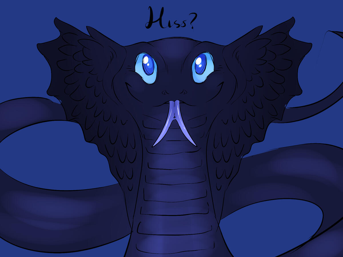 a blue snake