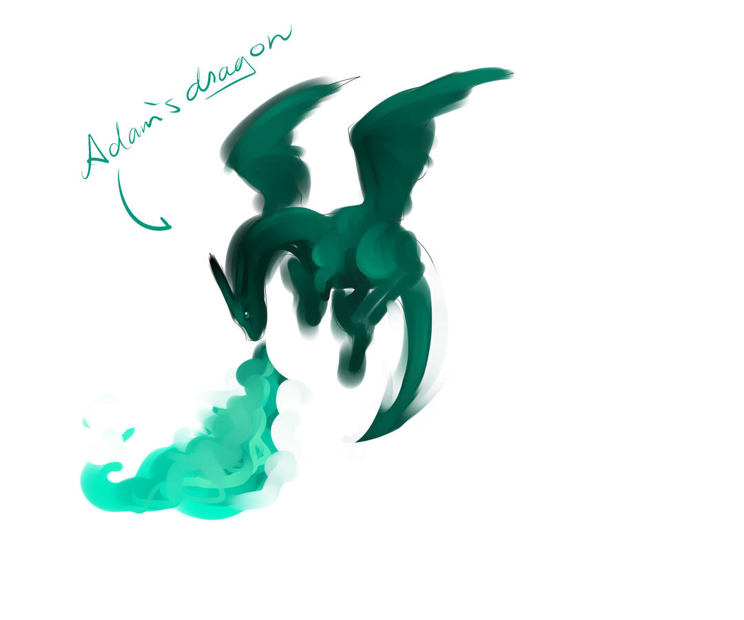 A teal dragon for my chemistry TA