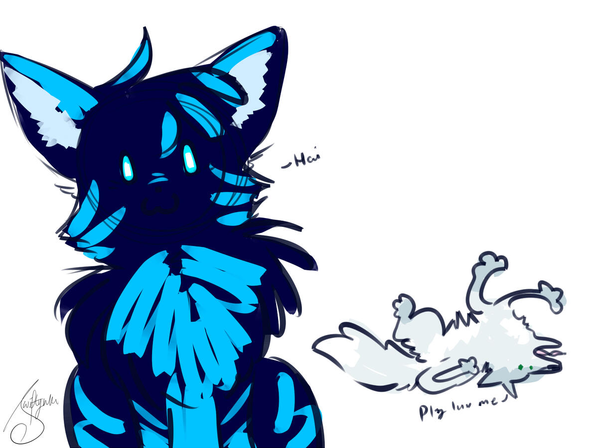 A derp draw of yukineko and Ibbyfox