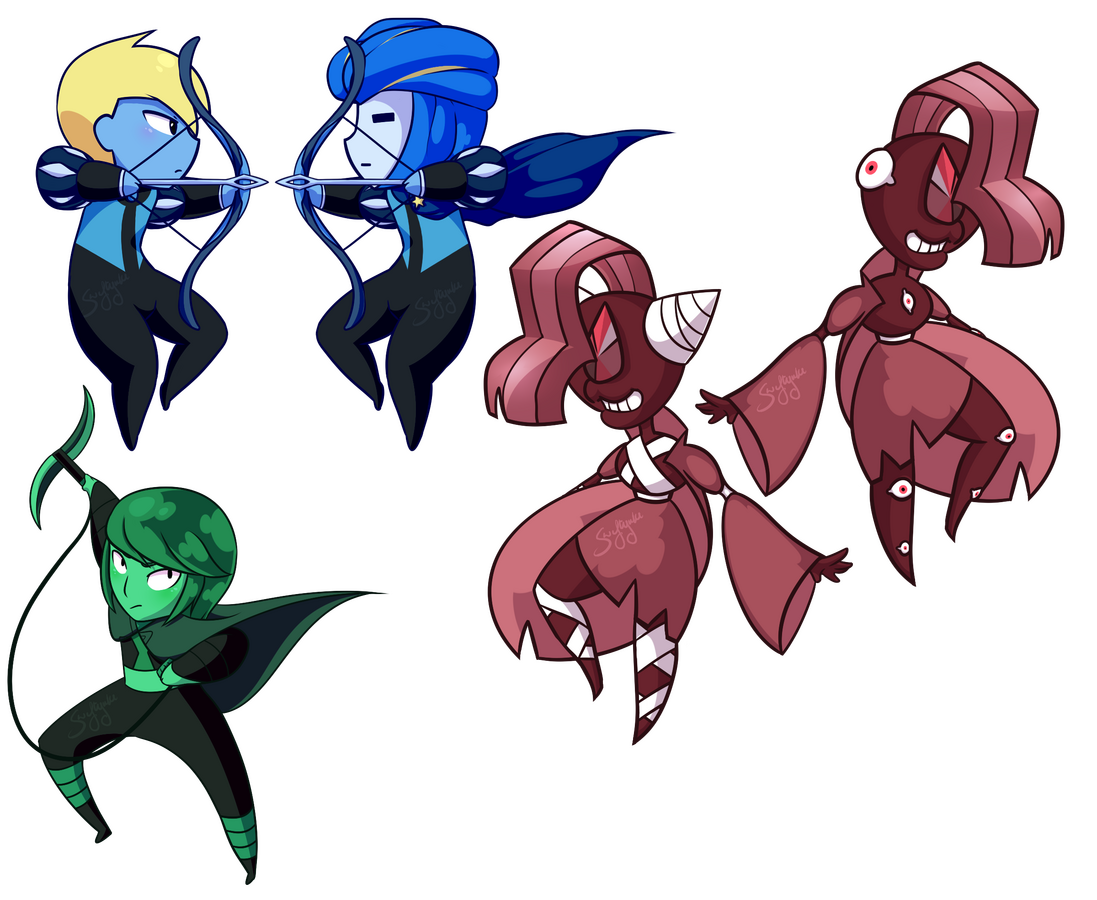 Bunch of gem OC chibis