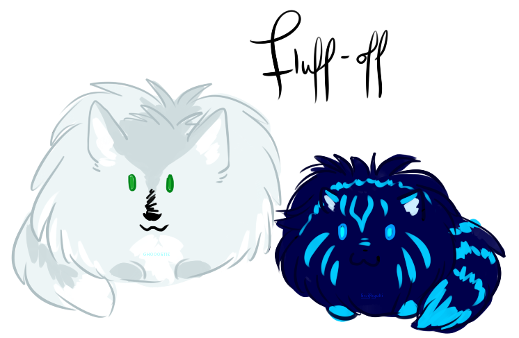 Ibbyfox and Yukineko having a fluff off