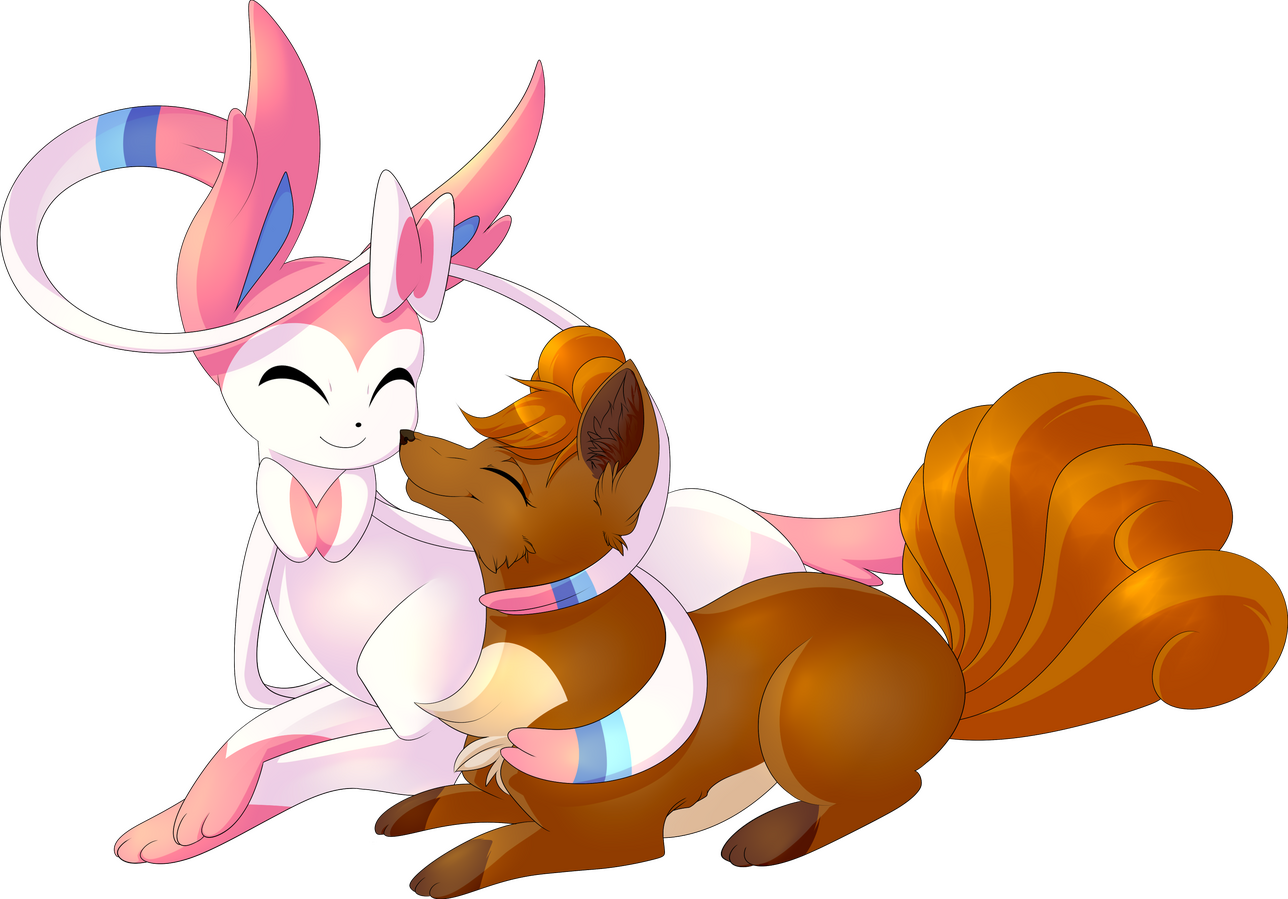 Kiriban prize for Ghooostie of a Vulpix and Sylveon